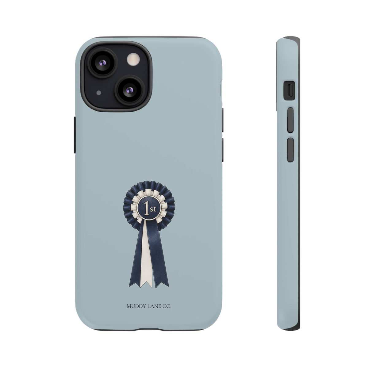 Rosette Tough Phone Case in Dusty Blue Matte