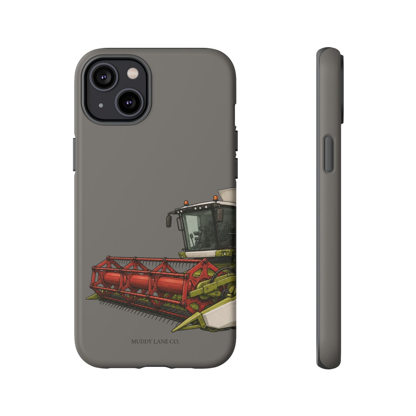 Combine Harvester Close-Up Tough Phone Case in Dark Grey Matte