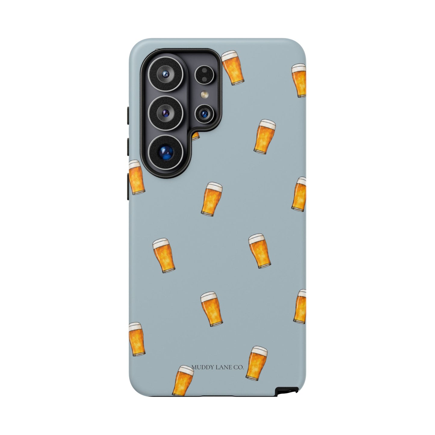 Pint Pattern Tough Phone Case in Dusty Blue Matte