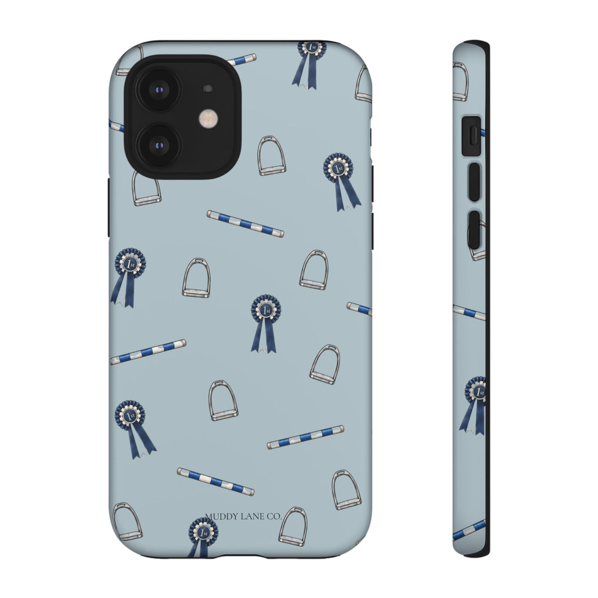 Show Day Pattern Tough Phone Case in Dusty Blue Matte