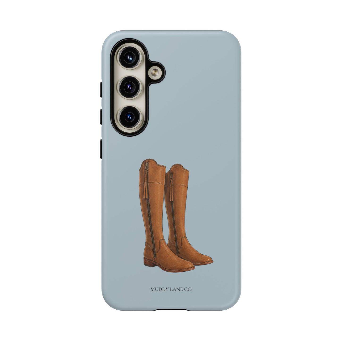 Riding Boots Tough Phone Case in Dusty Blue Matte
