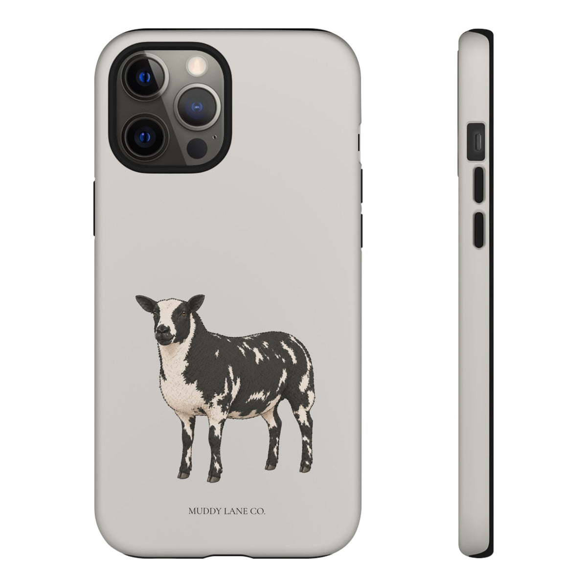 Dutch Spotted Sheep Tough Phone Case in Soft Grey Matte