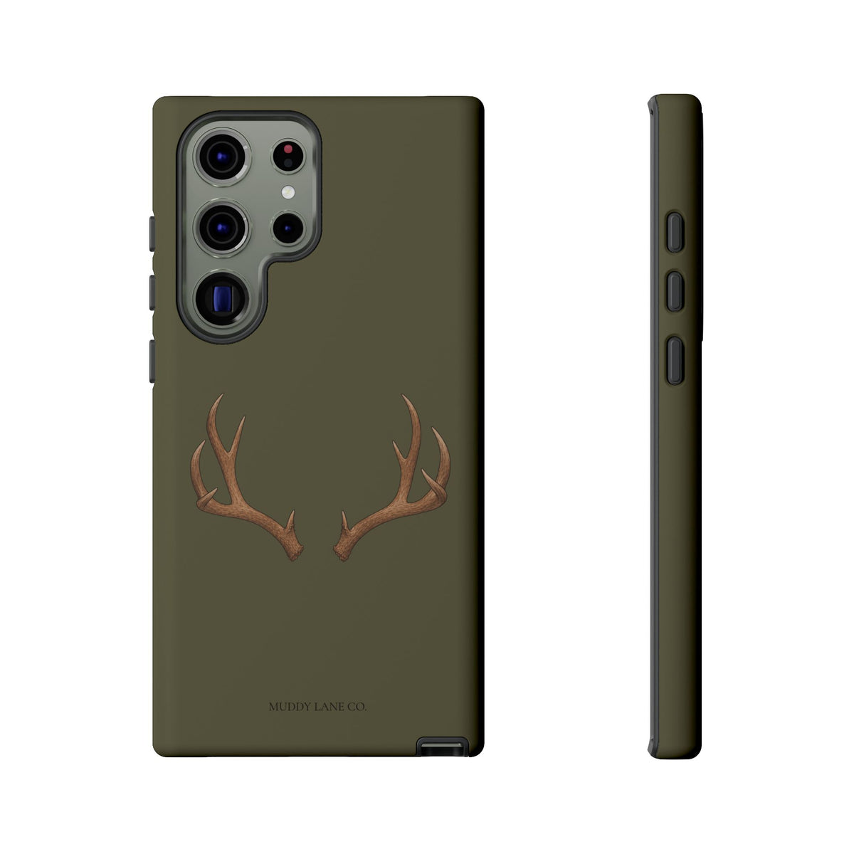 Antlers Tough Phone Case in Muddy Green Matte