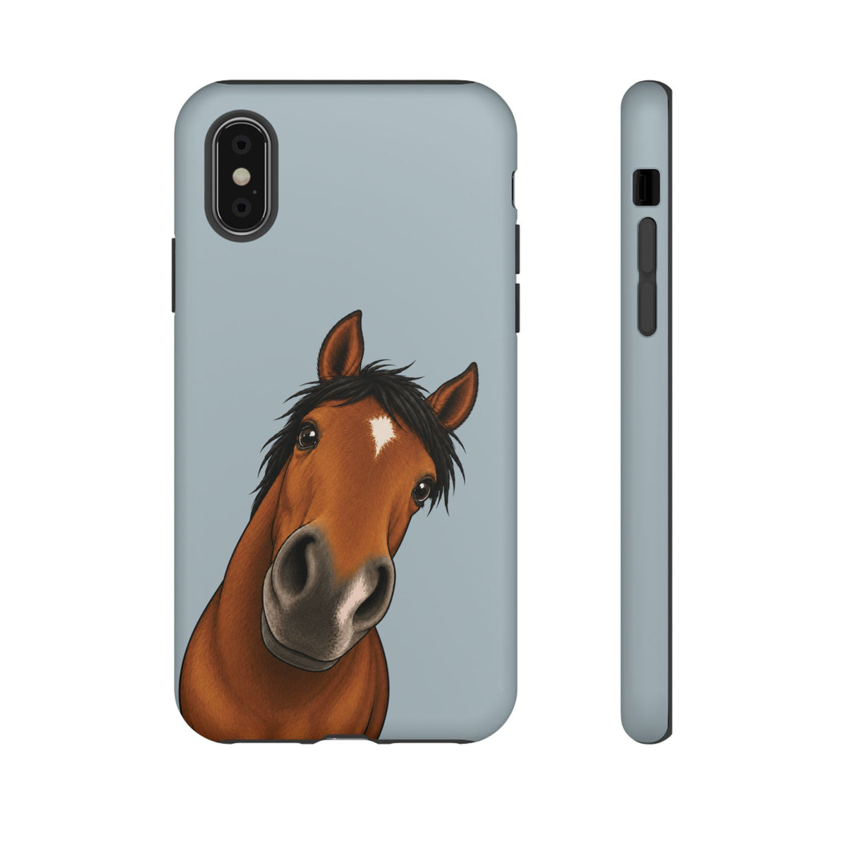 Boop Horse phone case in Dusty Blue by Muddy Lane Co, photo 4