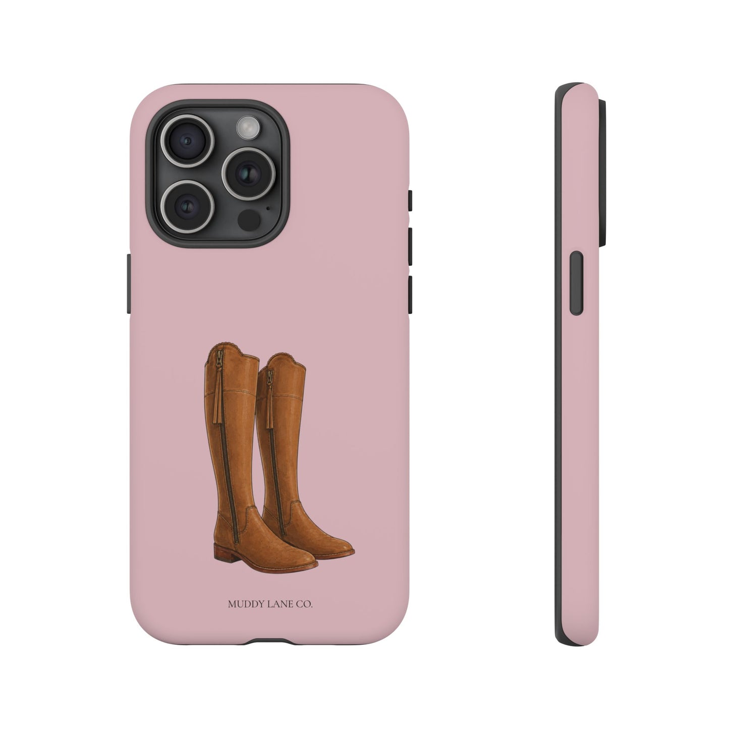 Riding Boots Tough Phone Case in Soft Rosette Pink Matte