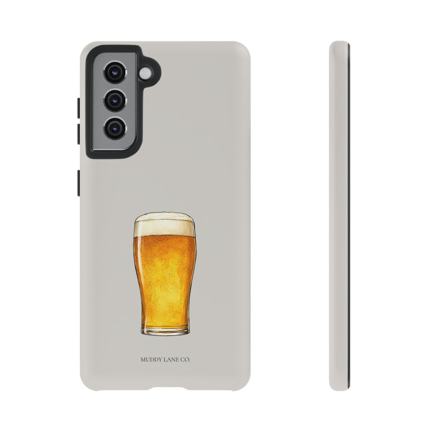 Pub Pint Tough Phone Case in Soft Grey Matte
