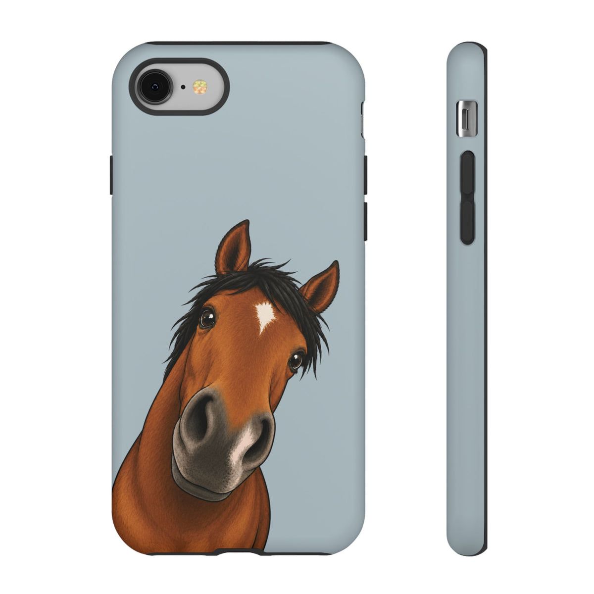Boop Horse phone case in Dusty Blue by Muddy Lane Co, photo 2