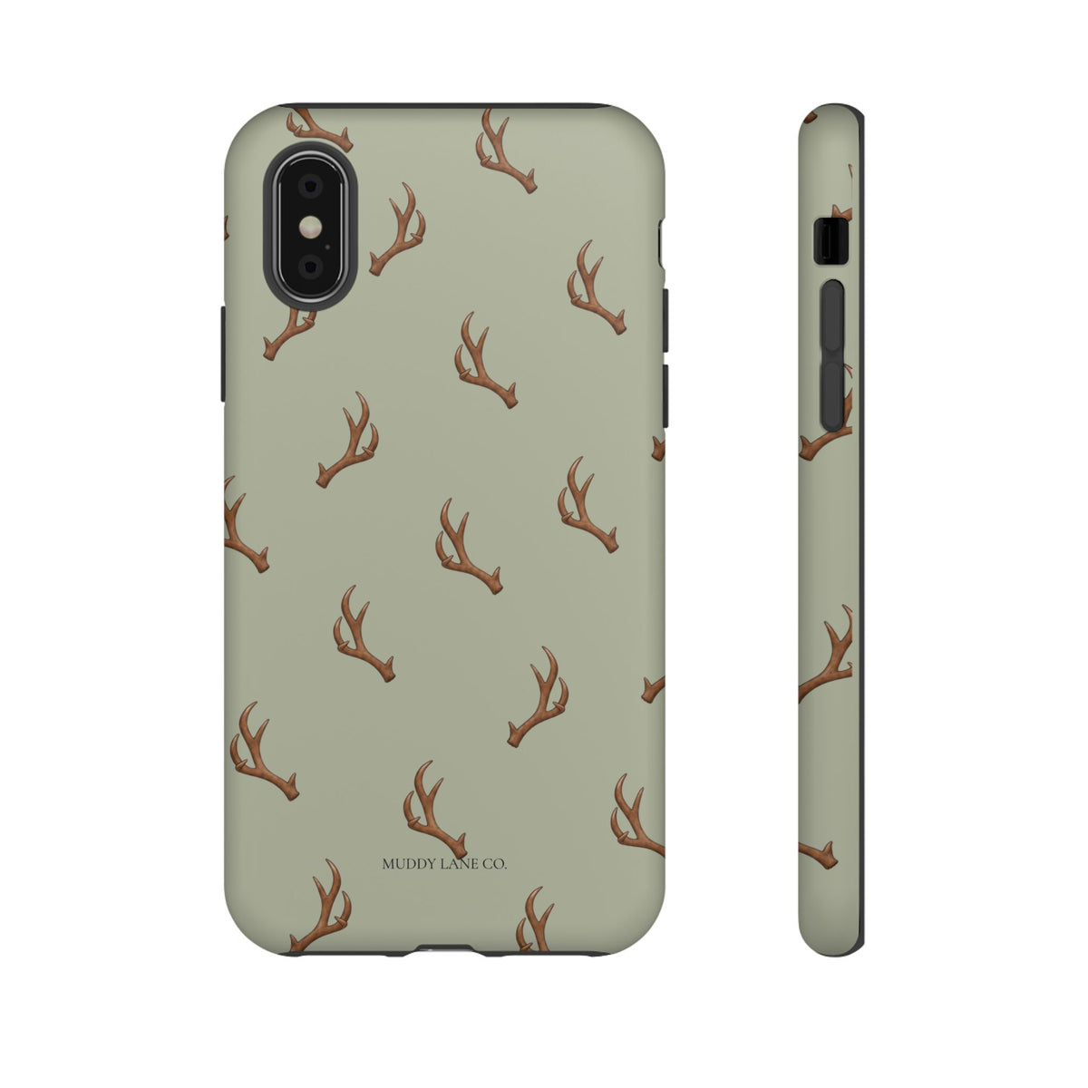 Antler Pattern phone case in Light Sage by Muddy Lane Co, photo 4