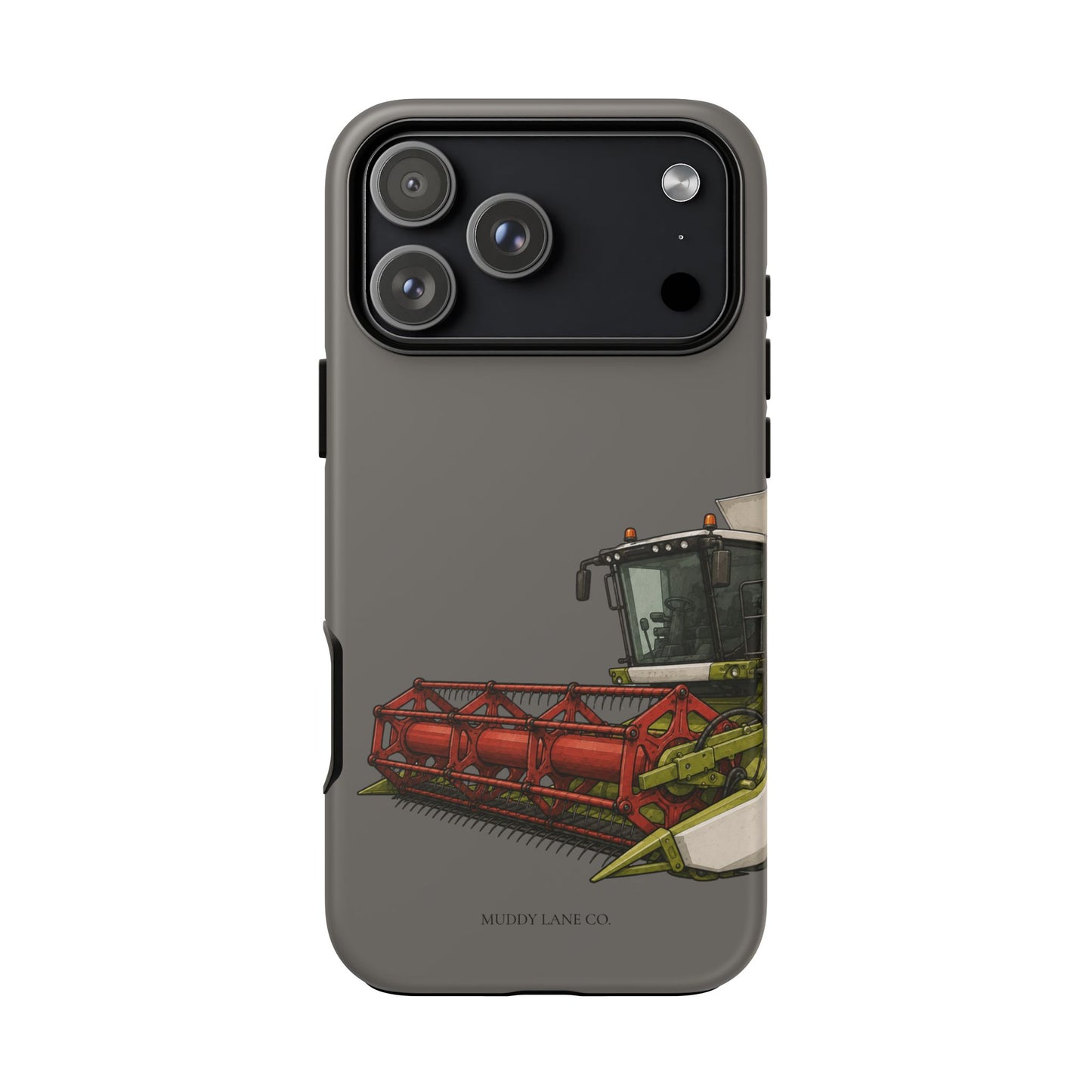 Combine Harvester Close-Up Tough Phone Case in Dark Grey Matte