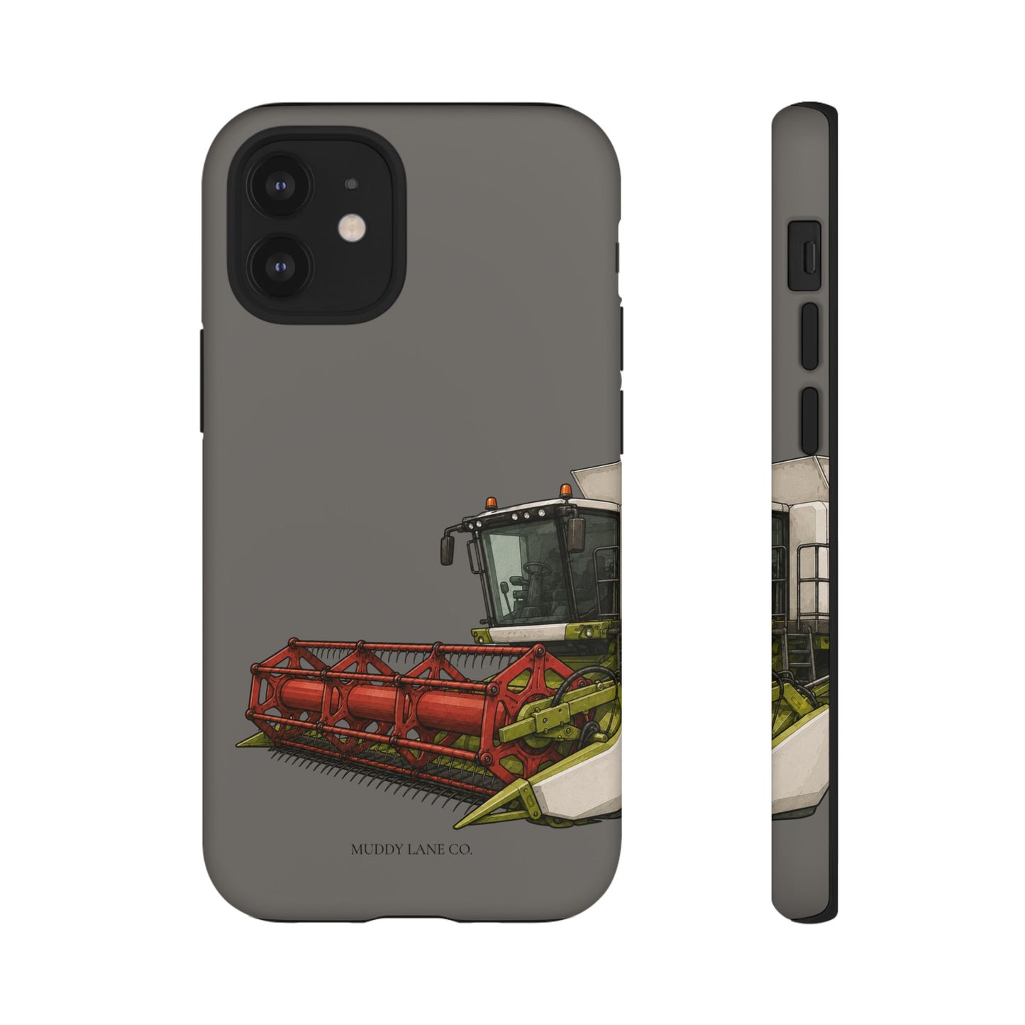 Combine Harvester Close-Up Tough Phone Case in Dark Grey Matte