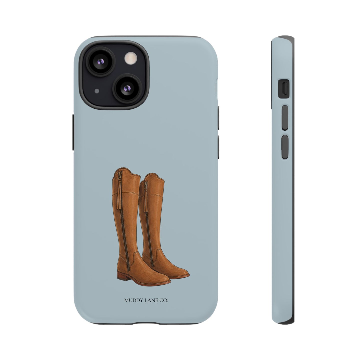 Riding Boots Tough Phone Case in Dusty Blue Matte