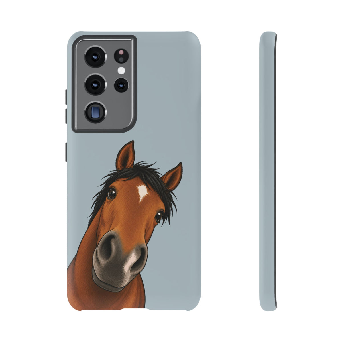 Boop Horse Tough Phone Case in Dusty Blue Matte