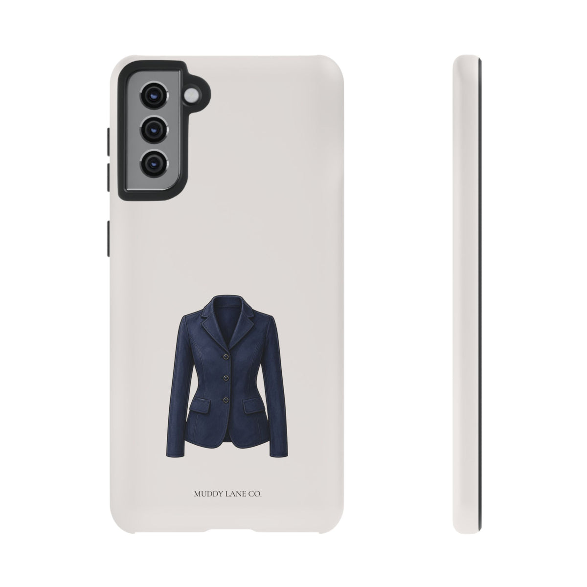Navy Show Jacket Tough Phone Case in Warm Cream Matte