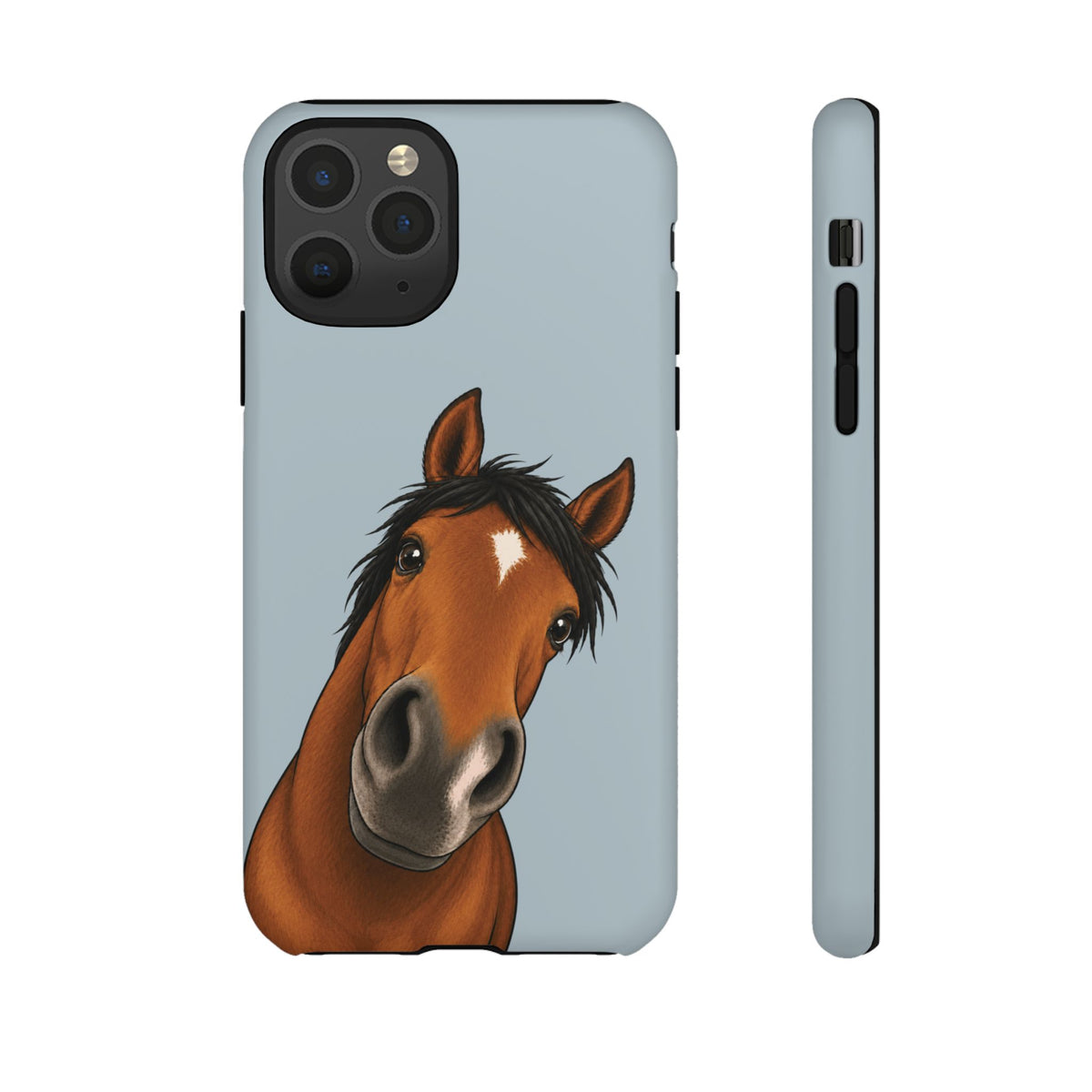 Boop Horse Tough Phone Case in Dusty Blue Matte