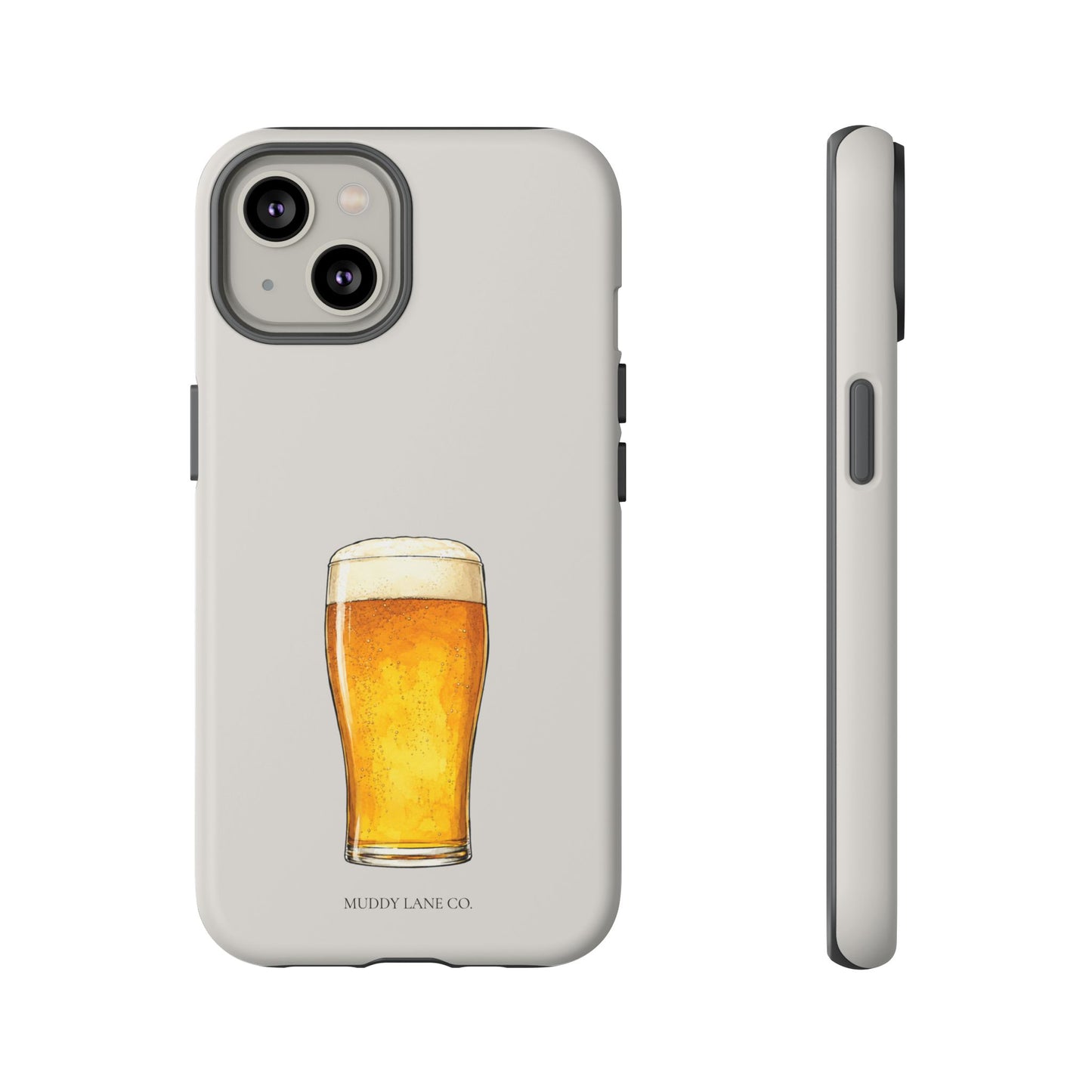 Pub Pint Tough Phone Case in Soft Grey Matte