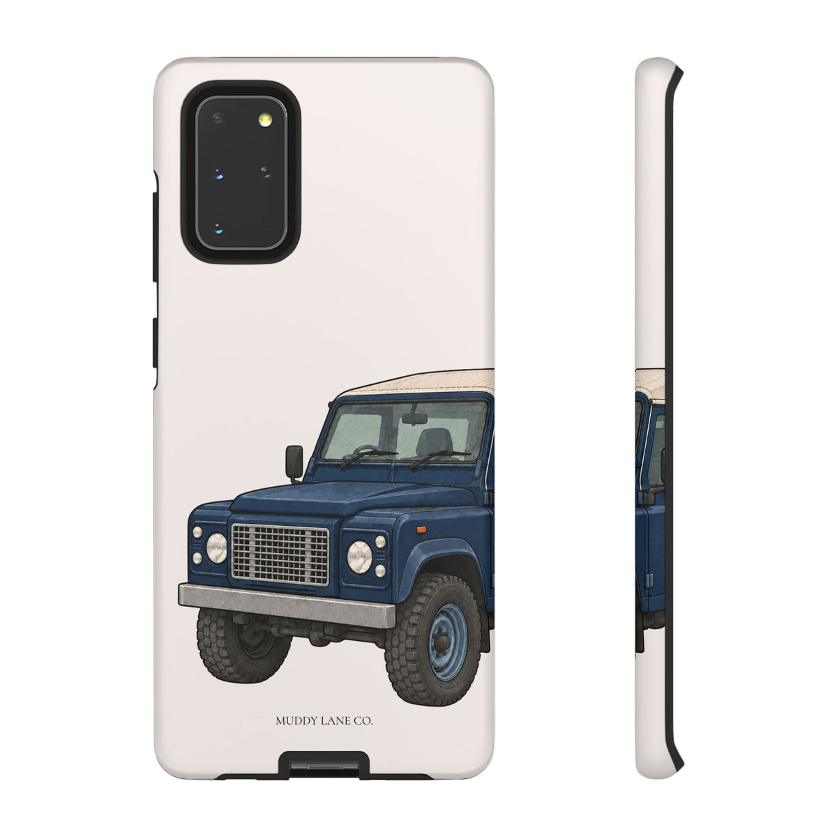 Blue Classic 4x4 Close-Up Tough Phone Case in Warm Cream Matte