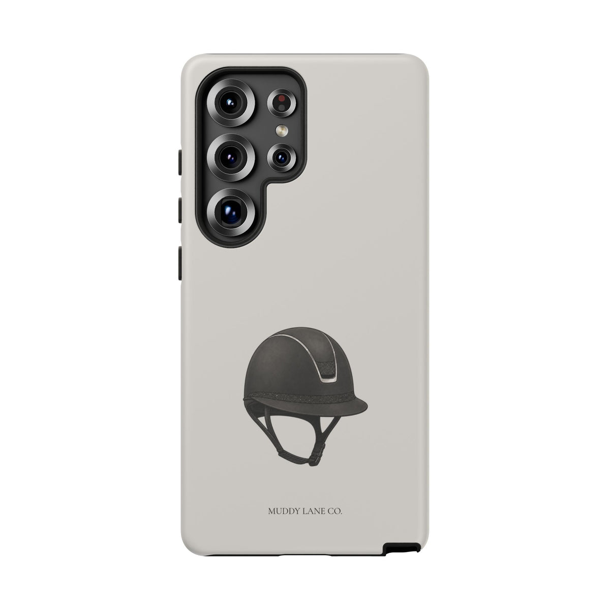 Riding Helmet Tough Phone Case in Soft Grey Matte
