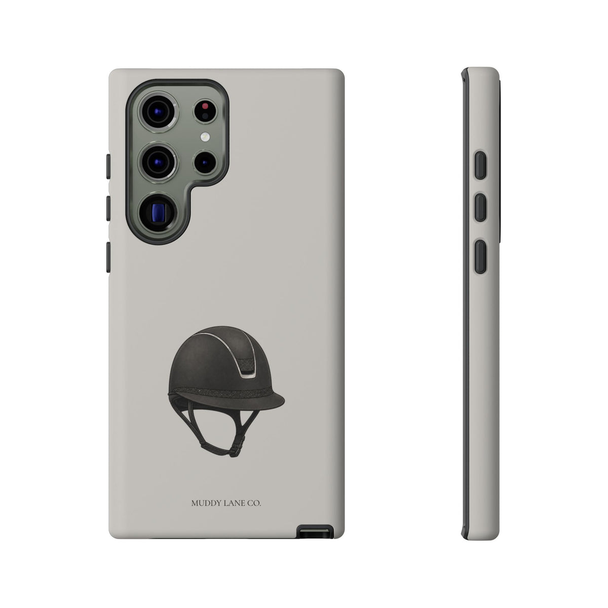 Riding Helmet Tough Phone Case in Soft Grey Matte