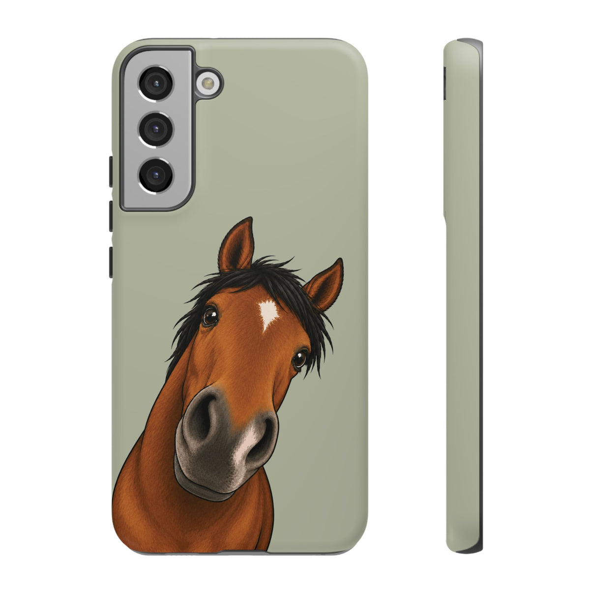 Boop Horse Tough Phone Case in Light Sage Matte