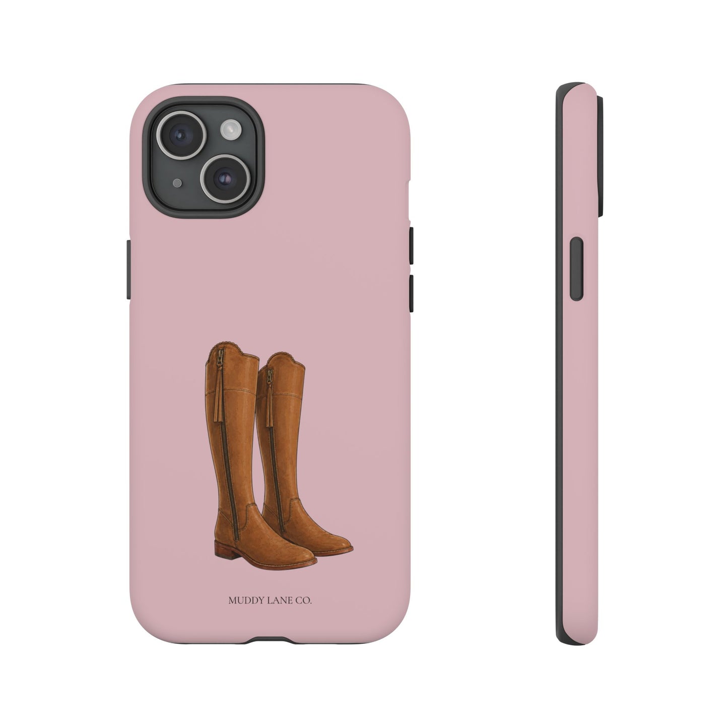 Riding Boots Tough Phone Case in Soft Rosette Pink Matte