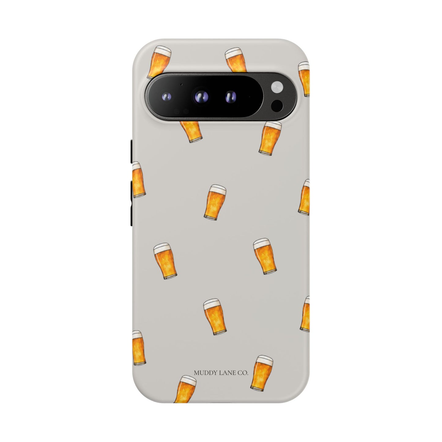 Pint Pattern Tough Phone Case in Soft Grey Matte