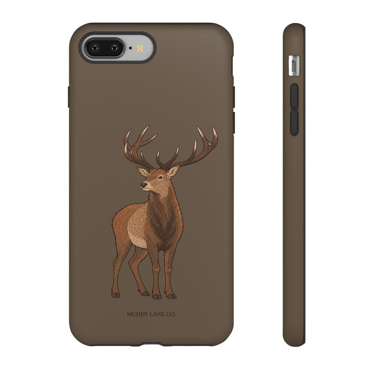 Stag phone case in Taupe Brown by Muddy Lane Co, photo 3