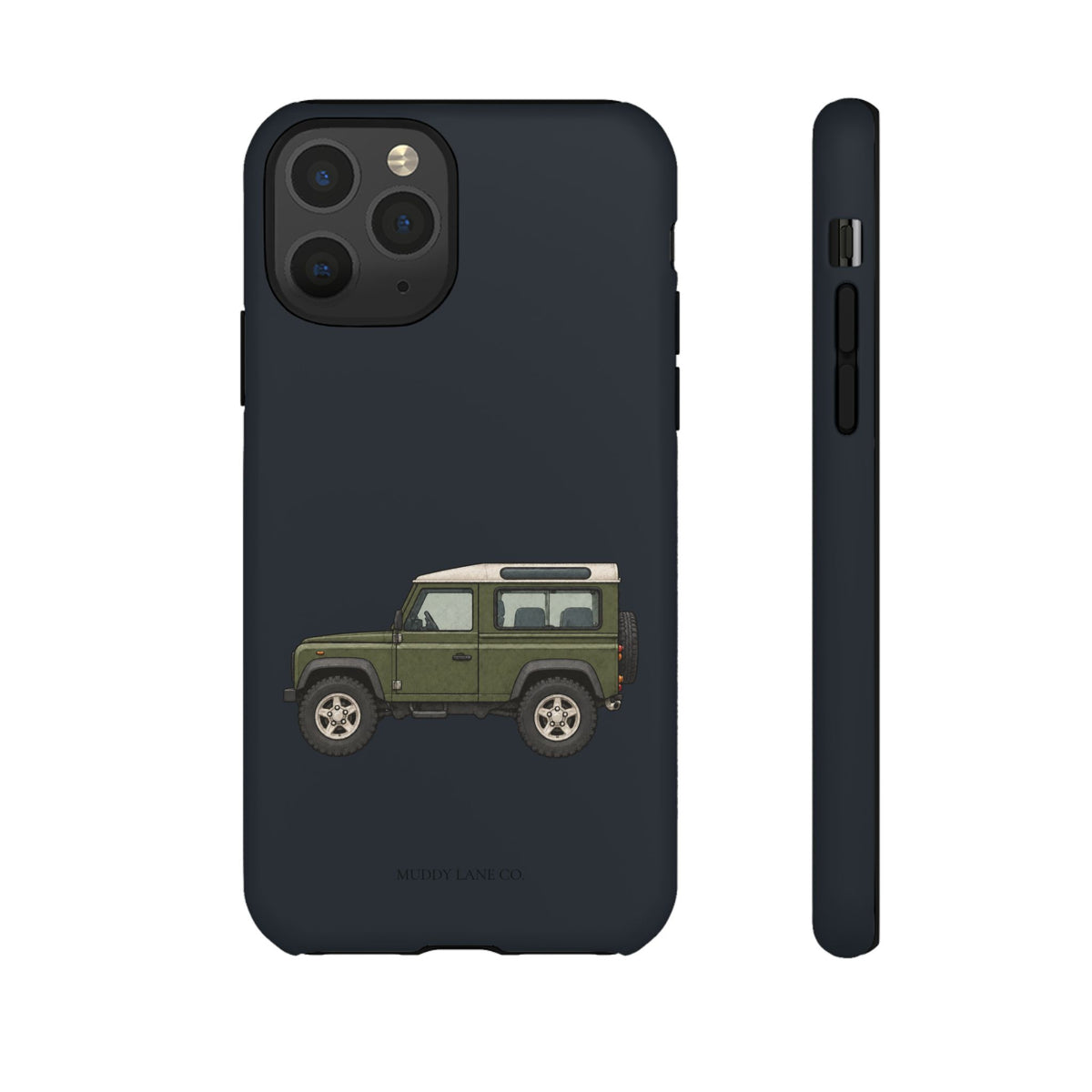 Green Classic 4x4 Tough Phone Case in Charcoal Navy Matte