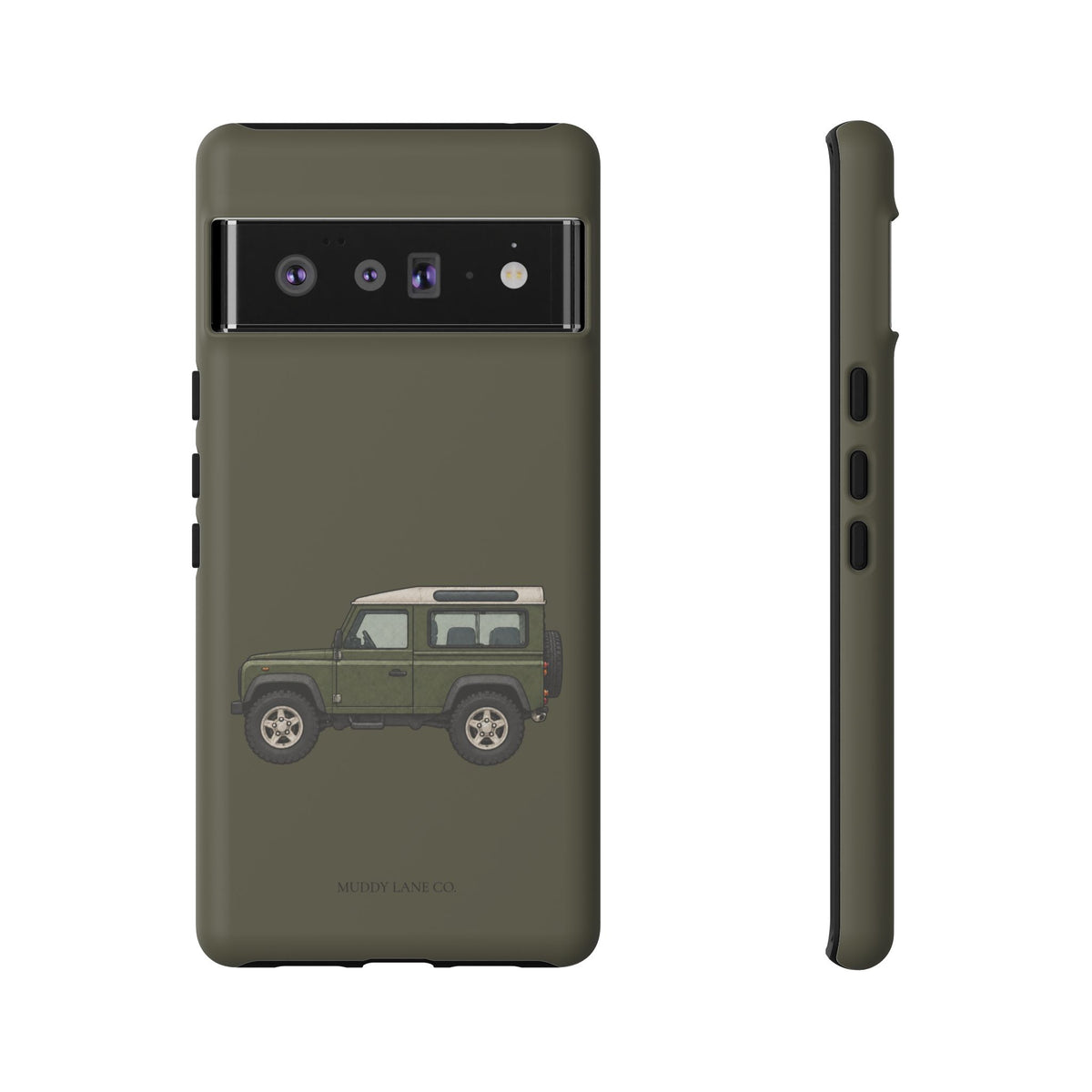 Green Classic 4x4 Tough Phone Case in Muddy Green Matte