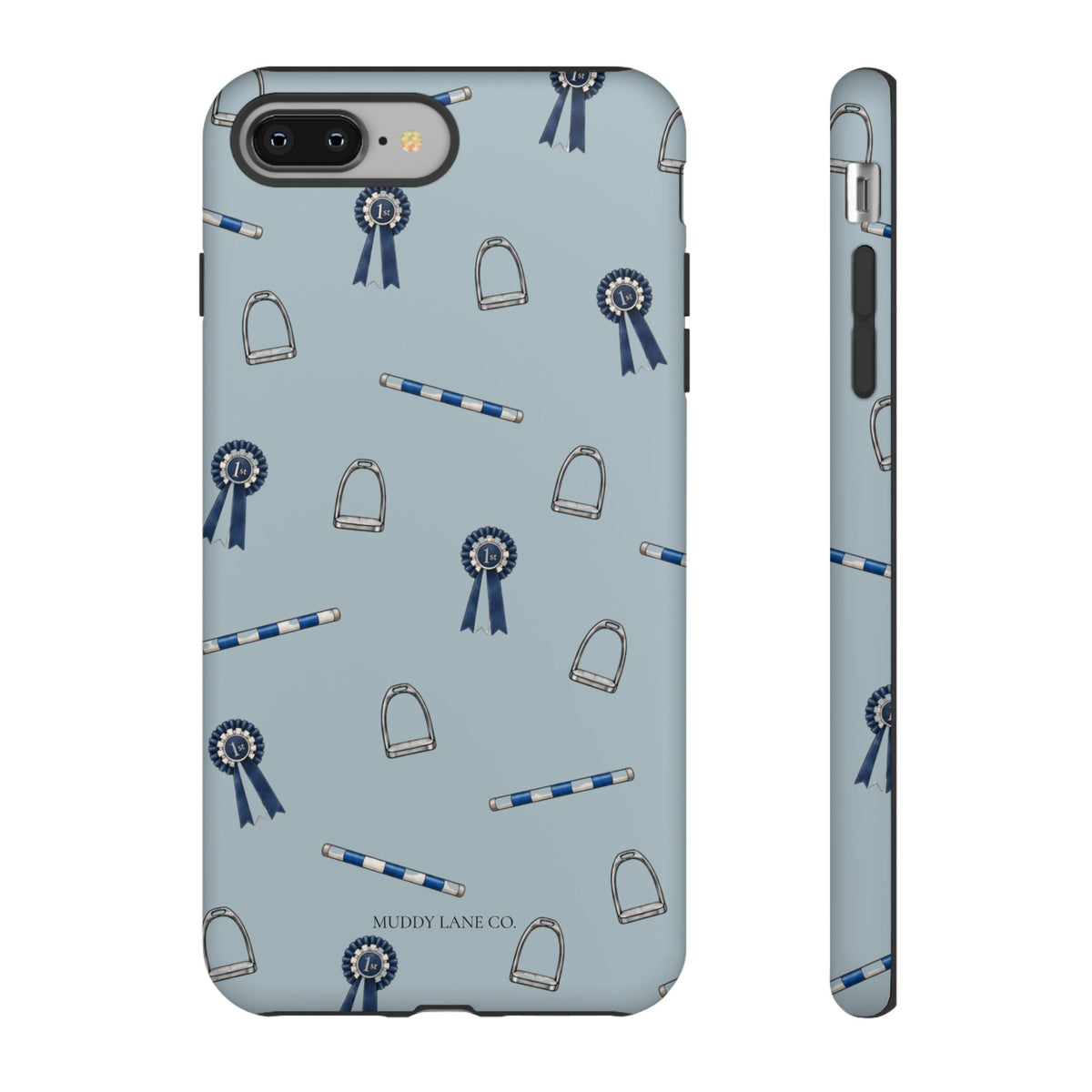 Show Day Pattern Tough Phone Case in Dusty Blue Matte