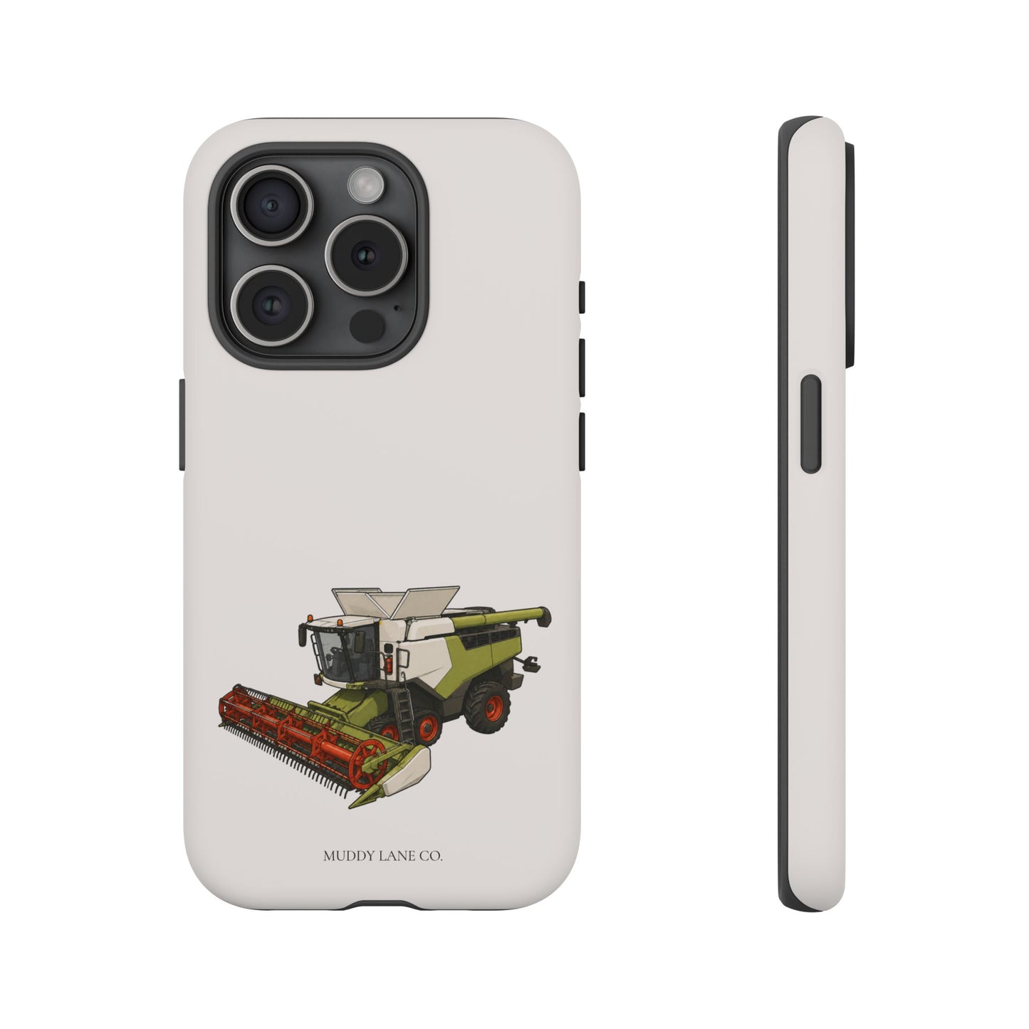 Combine Harvester Tough Phone Case in Warm Cream Matte