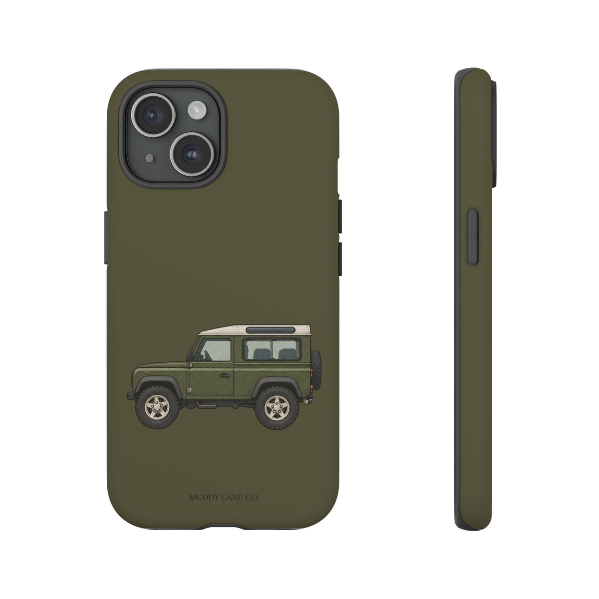 Green Classic 4x4 Tough Phone Case in Muddy Green Matte