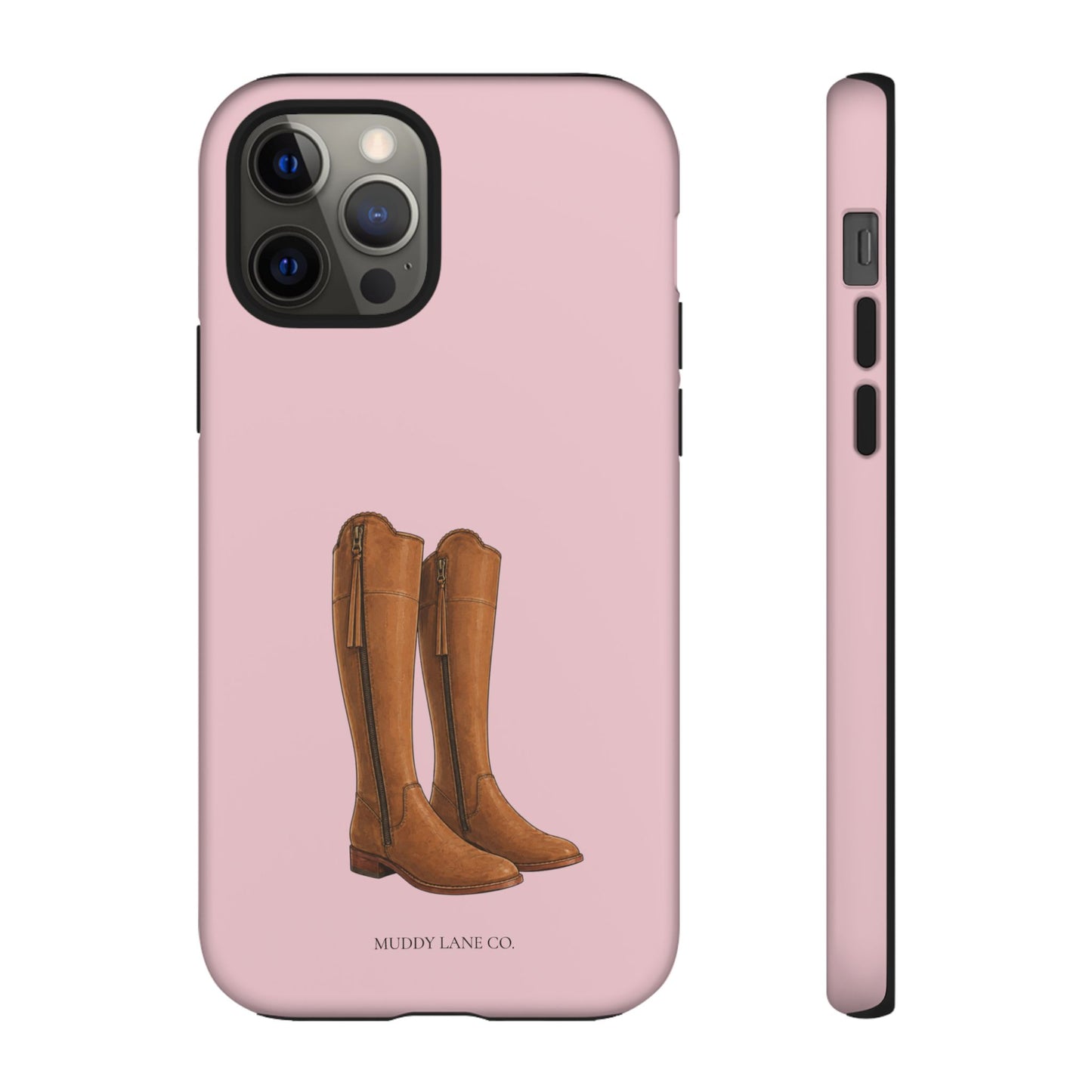 Riding Boots Tough Phone Case in Soft Rosette Pink Matte