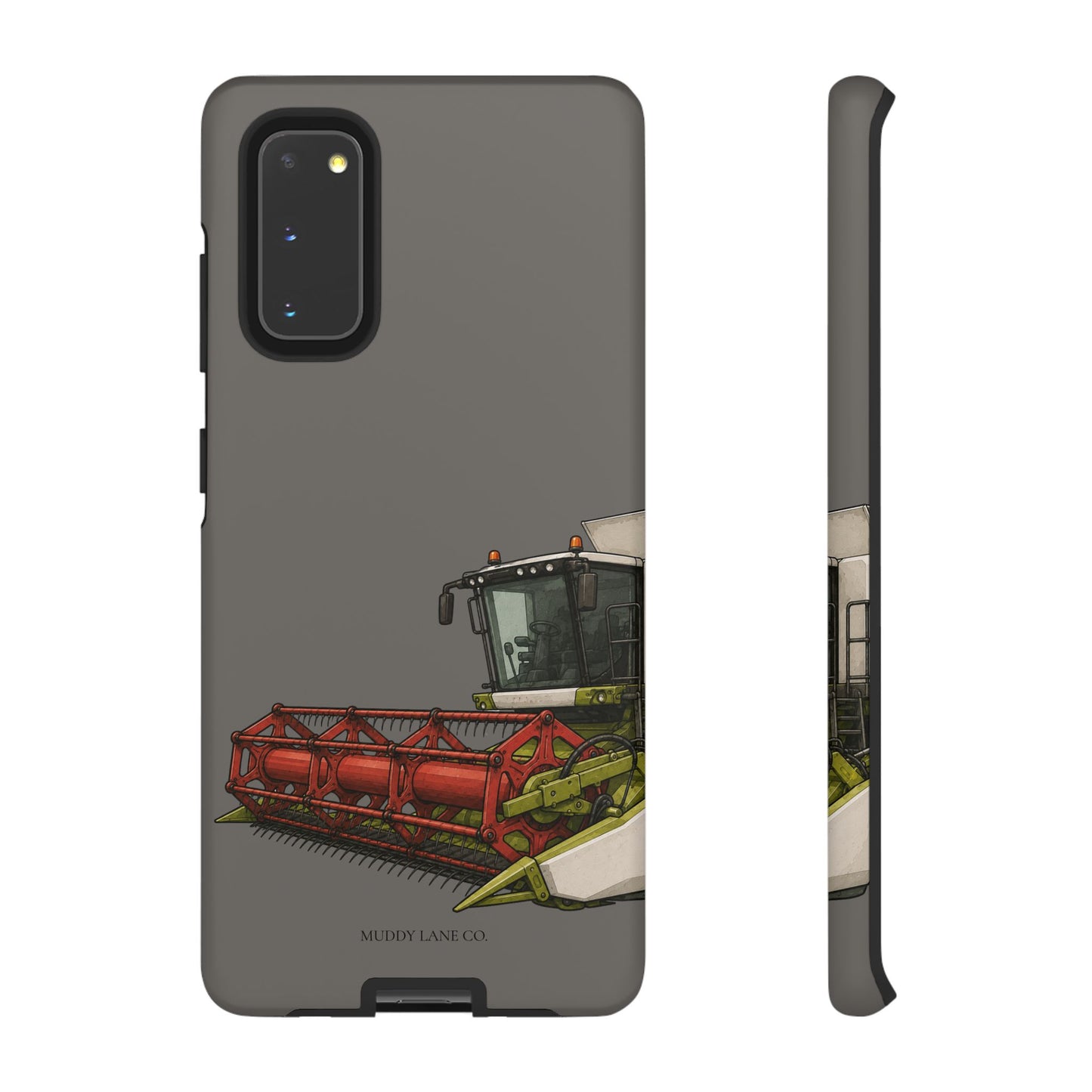 Combine Harvester Close-Up Tough Phone Case in Dark Grey Matte