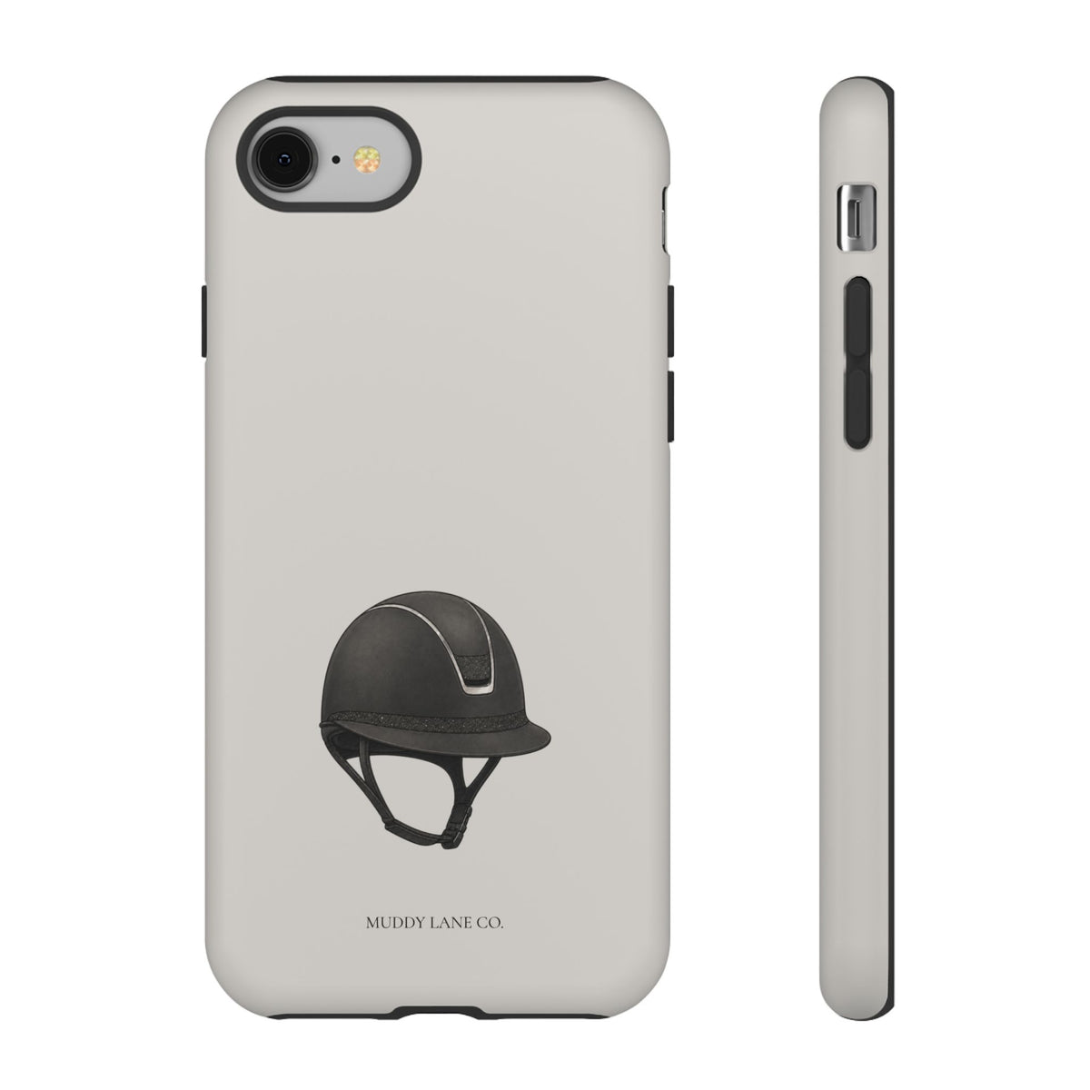 Riding Hat phone case in Soft Grey by Muddy Lane Co, photo 2