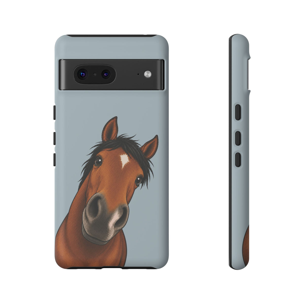 Boop Horse Tough Phone Case in Dusty Blue Matte