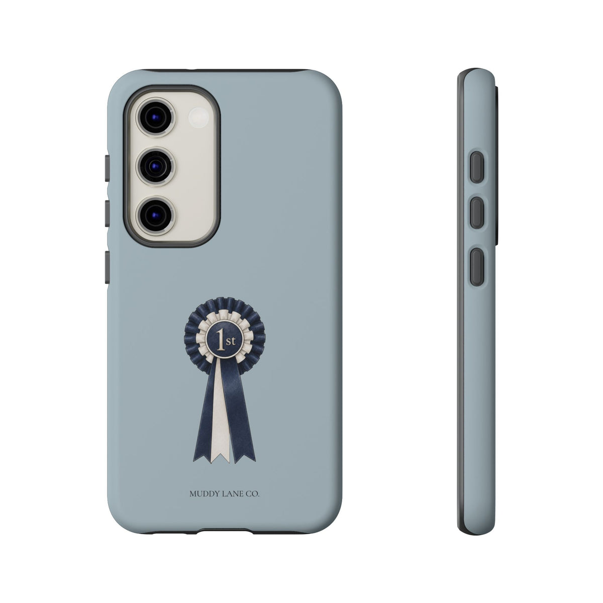Rosette Tough Phone Case in Dusty Blue Matte