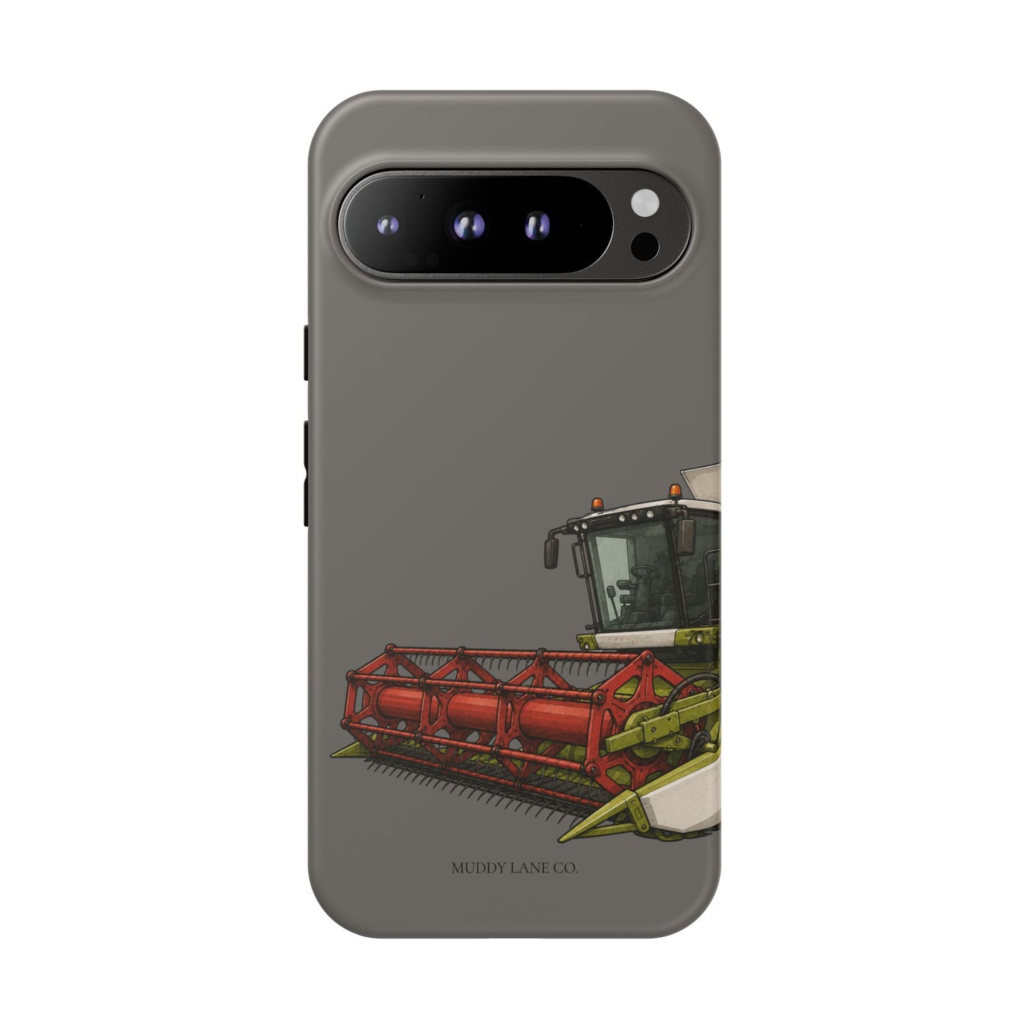Combine Harvester Close-Up Tough Phone Case in Dark Grey Matte