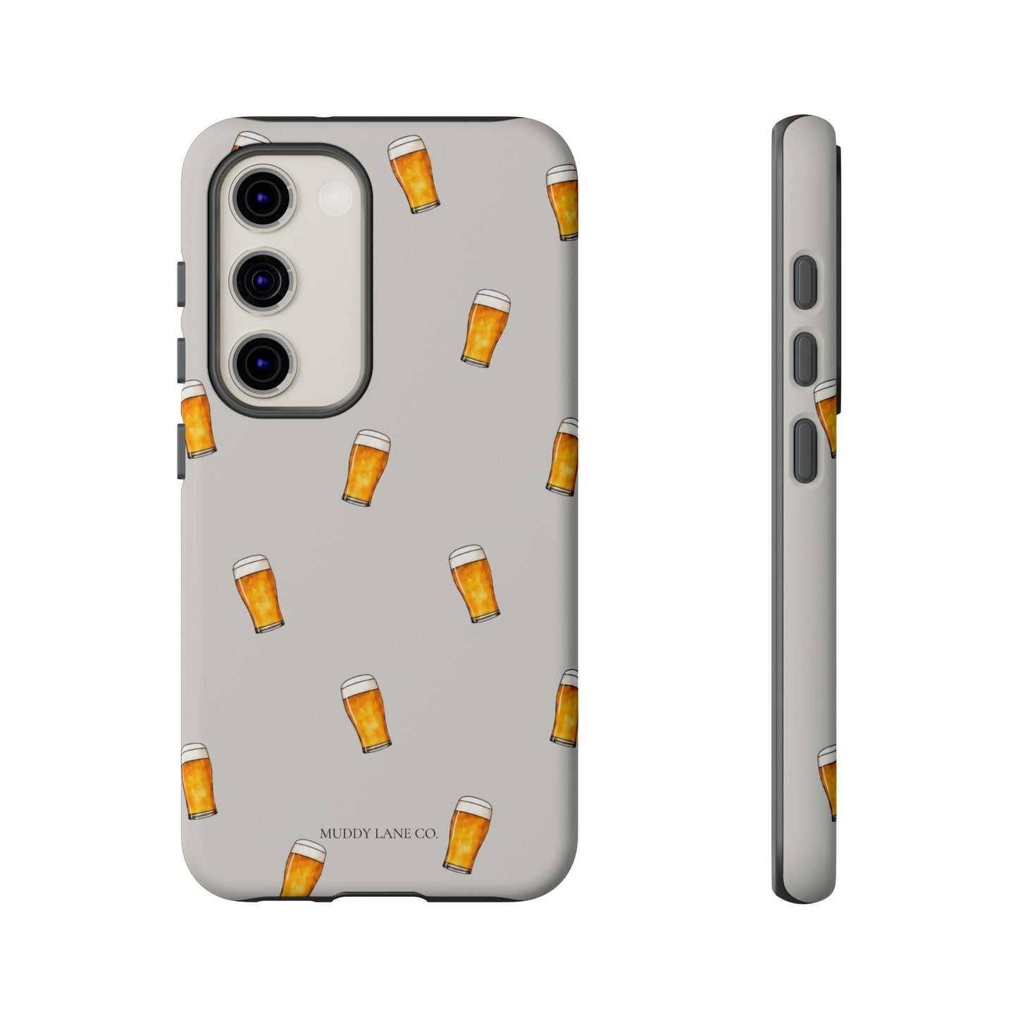 Pint Pattern Tough Phone Case in Soft Grey Matte