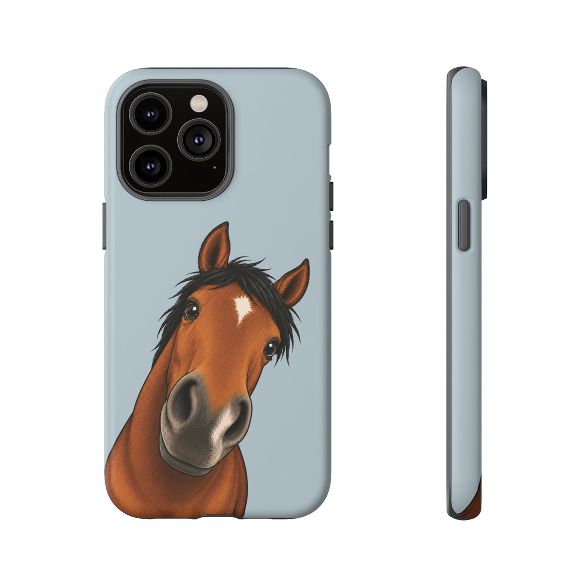 Boop Horse Tough Phone Case in Dusty Blue Matte