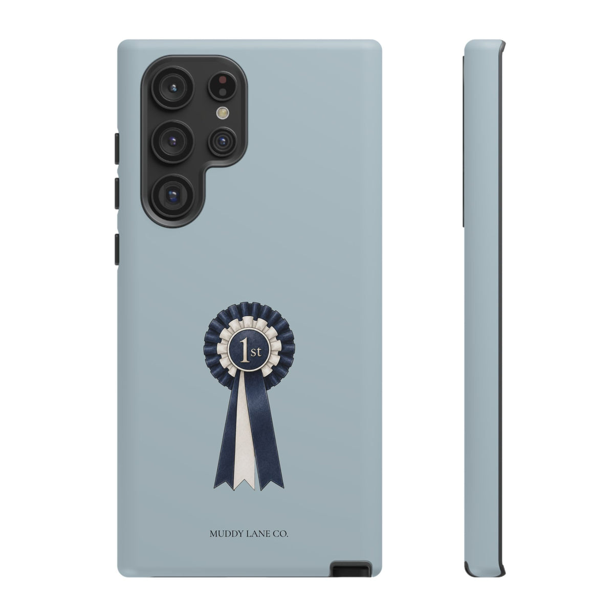 Rosette Tough Phone Case in Dusty Blue Matte