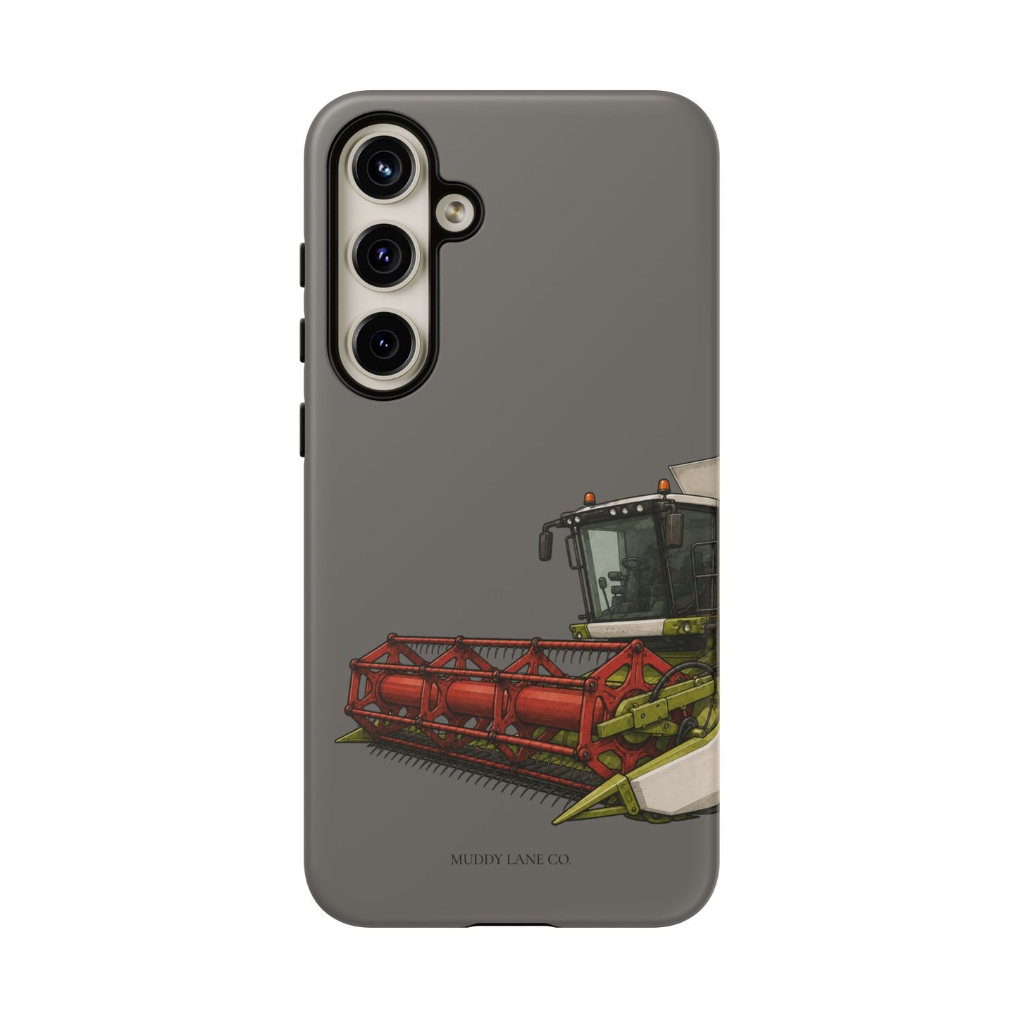 Combine Harvester Close-Up Tough Phone Case in Dark Grey Matte