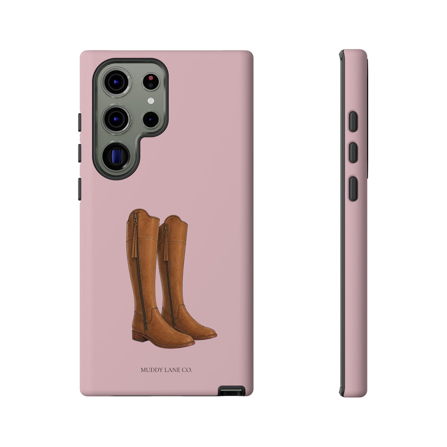 Riding Boots Tough Phone Case in Soft Rosette Pink Matte
