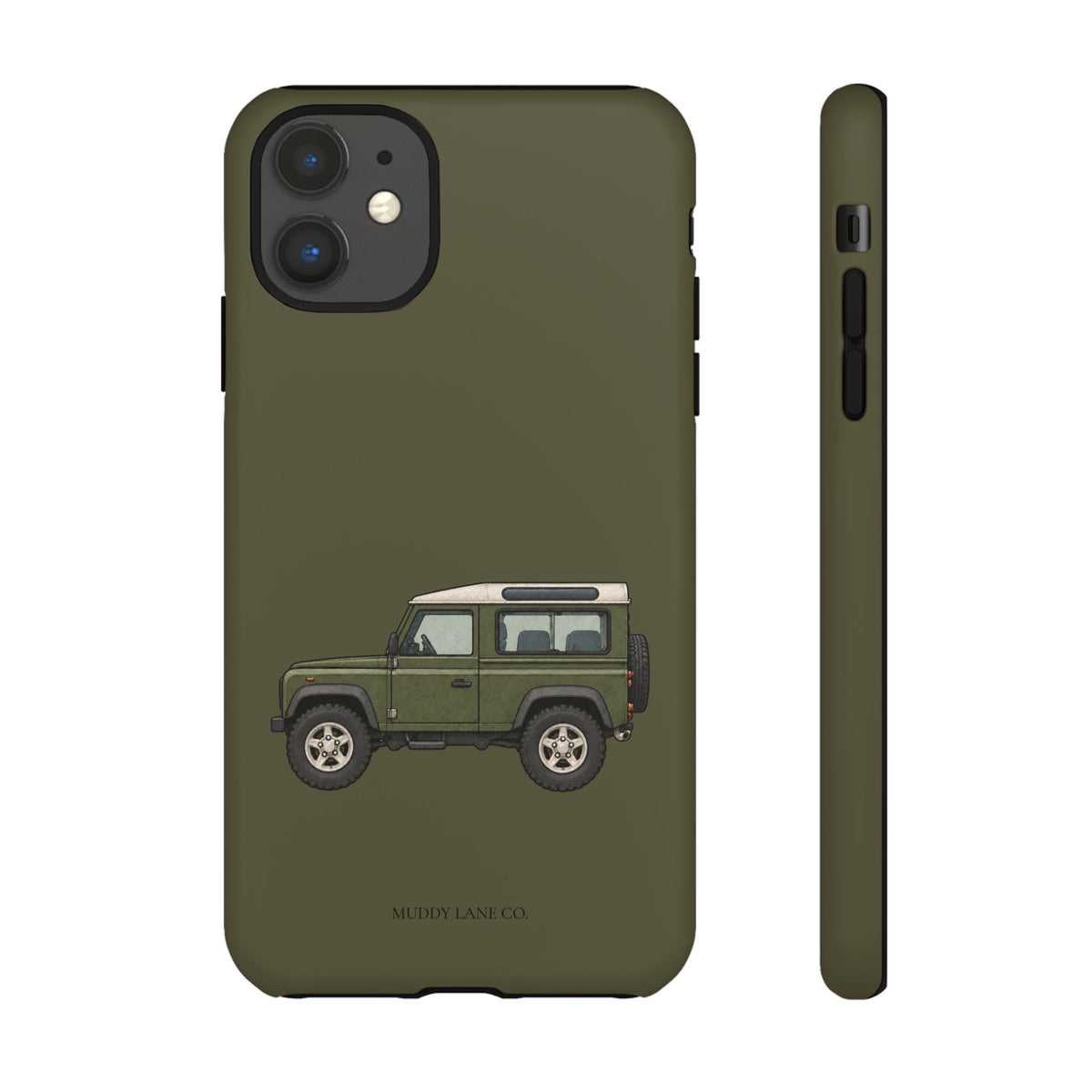 Green Classic 4x4 Tough Phone Case in Muddy Green Matte