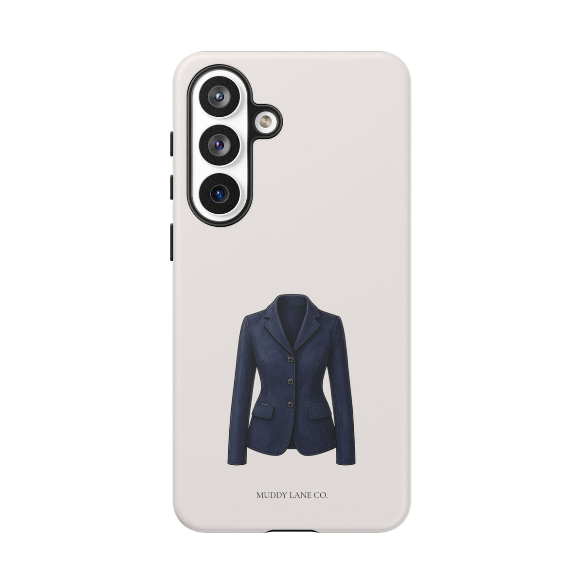 Navy Show Jacket Tough Phone Case in Warm Cream Matte