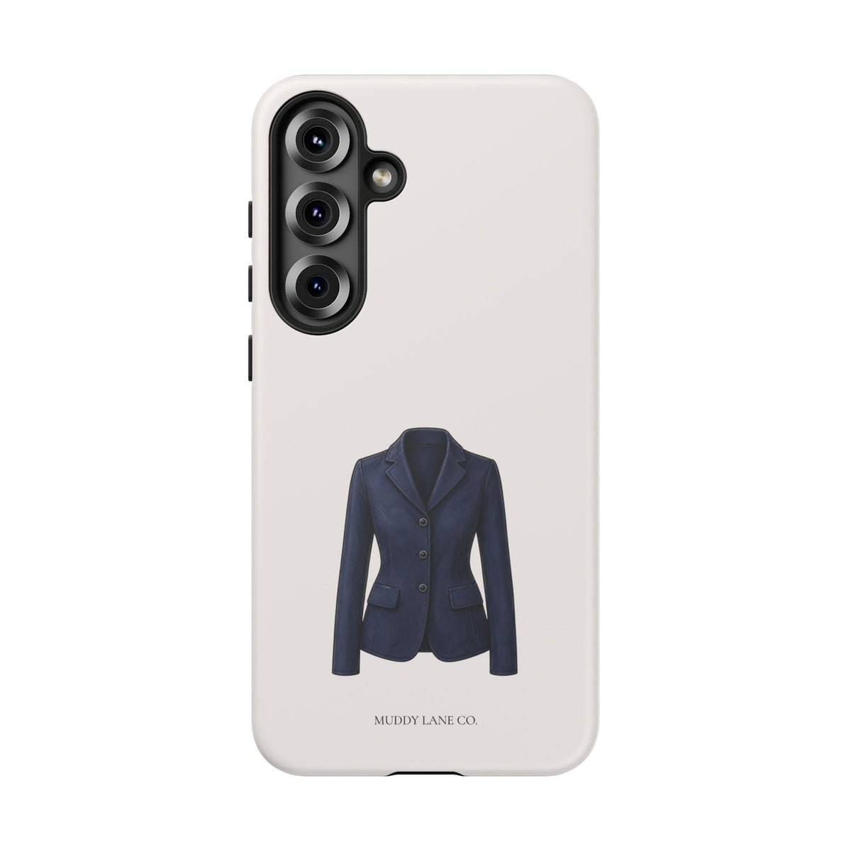 Navy Show Jacket Tough Phone Case in Warm Cream Matte