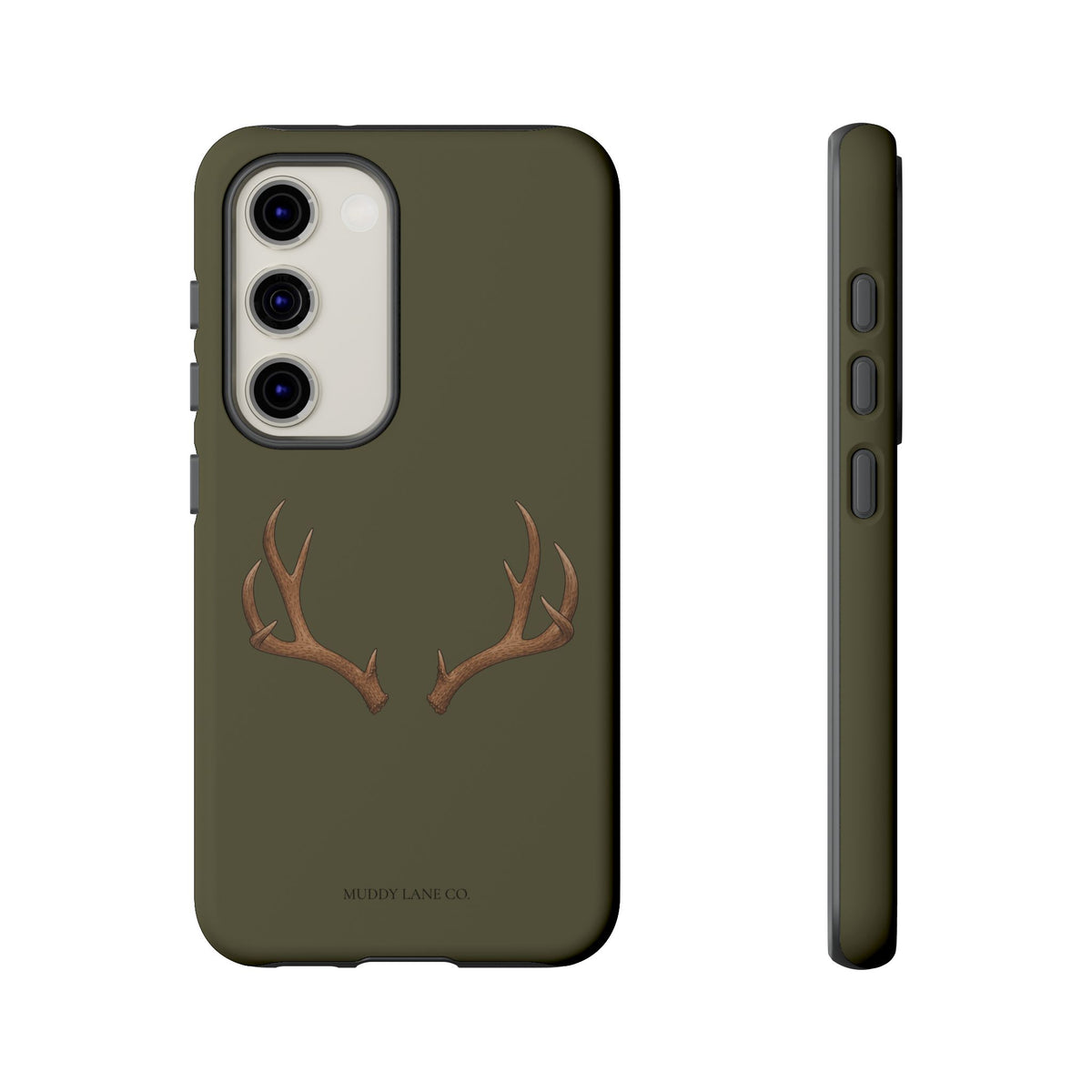 Antlers Tough Phone Case in Muddy Green Matte