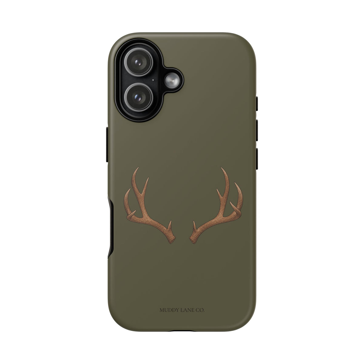 Antlers Tough Phone Case in Muddy Green Matte