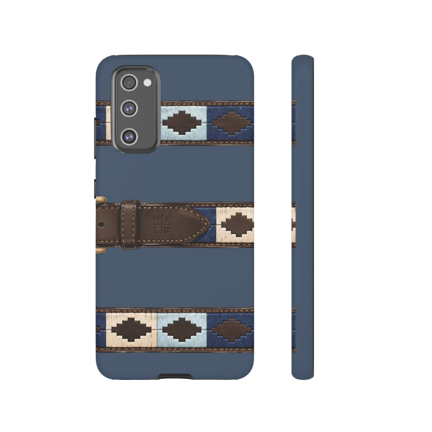 Country Belt Pattern Tough Phone Case in Deep Navy Matte