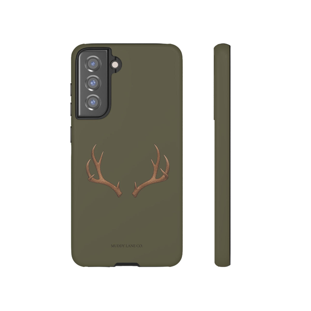 Antlers Tough Phone Case in Muddy Green Matte
