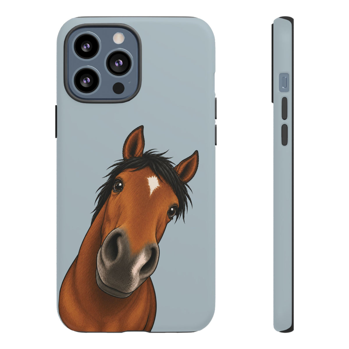Boop Horse Tough Phone Case in Dusty Blue Matte